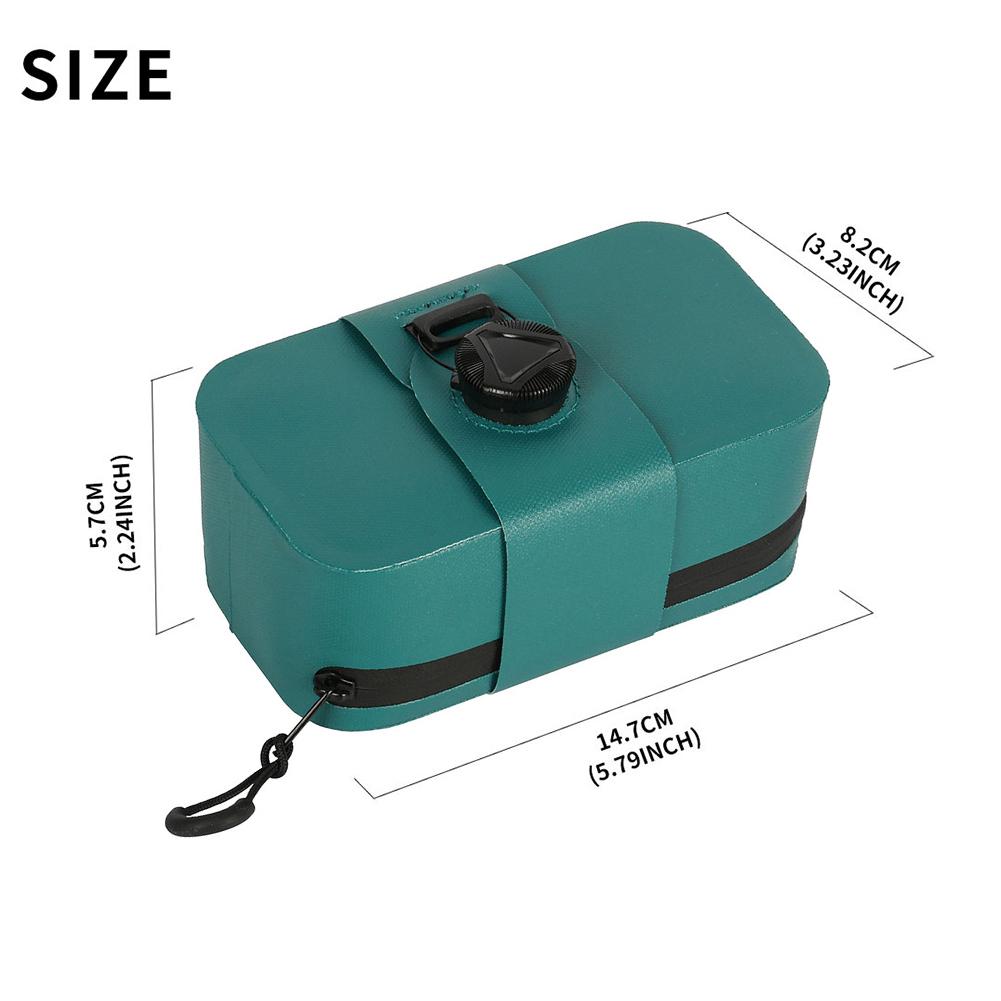 

Waterproof Bicycle Saddle Bag W/ Rotating Lacing Under Seat Bike Bag Portable Cycling Seat Pack for Commuter Travel Outdoor павлин голубой