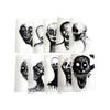10-Pack Horror Sketch Stickers
