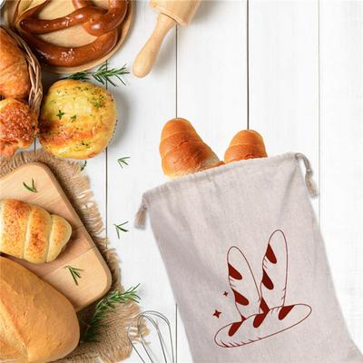 Bolsa de pan con cordón Yousheng, bolsa de lino reutilizable para guardar pan, pan casero, recipiente para pan, alimentos sin blanquear, bolsa para frutos secos, utensilios de cocina