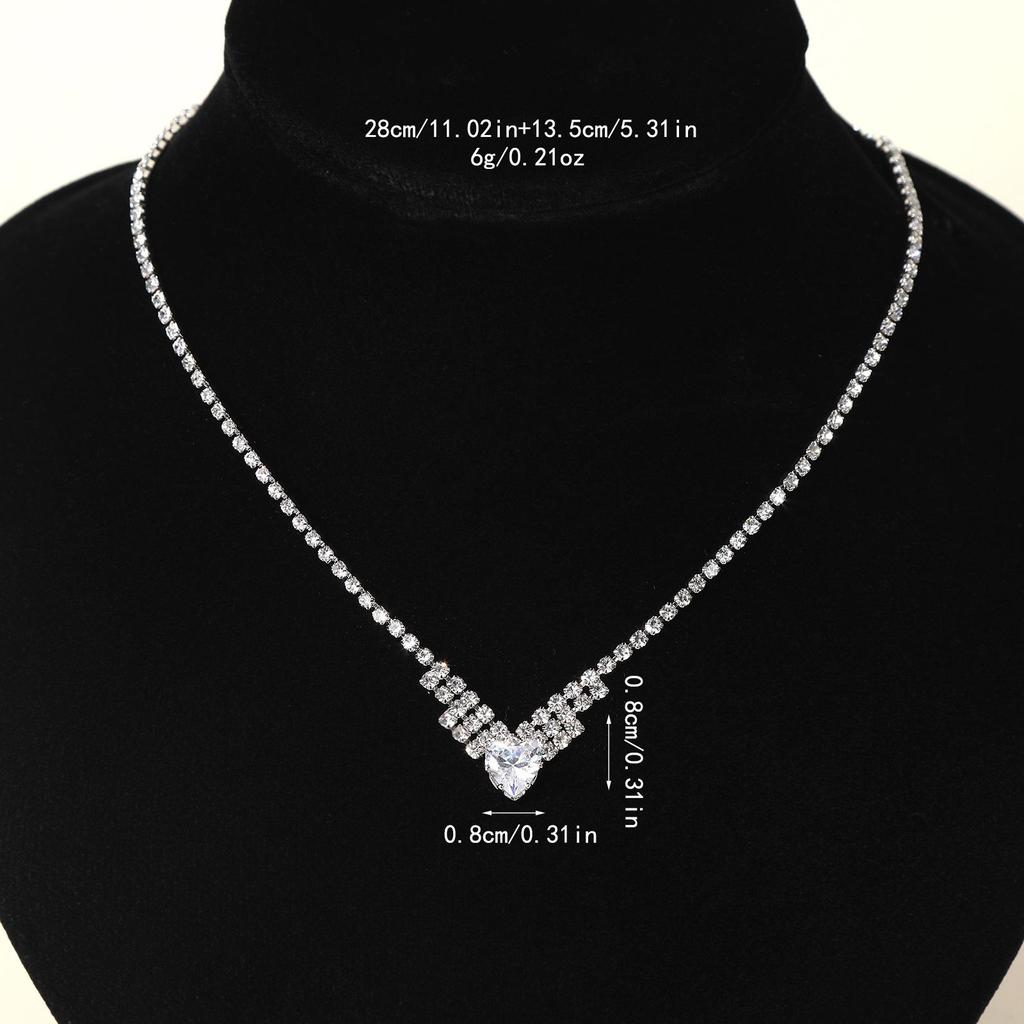 Hot Selling Bridal Necklace - Water Drop Zirconia Design with Diamond-Inlaid Details
