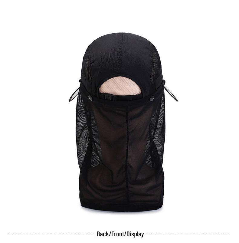 Detachable Neck Protector Sunscreen Baseball Cap with Telescopic Brim for Men & Women