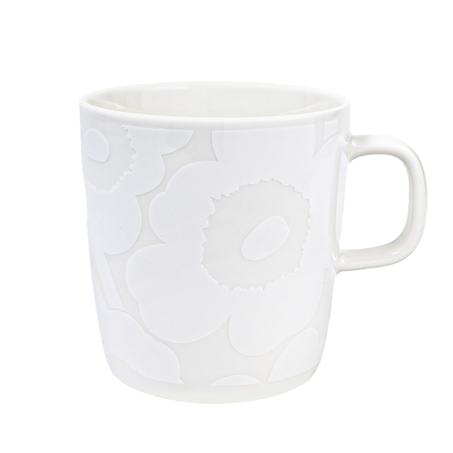 Marimekko Oiva Unikko натуральный белый и 100 кружка, 400 мл, белая, 072584, шт. белый