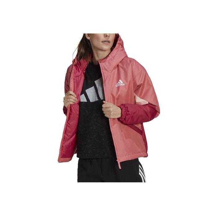 Adidas Womens Outdoor Sports Hooded Cotton Jacket Women Jackets Rose GM4345