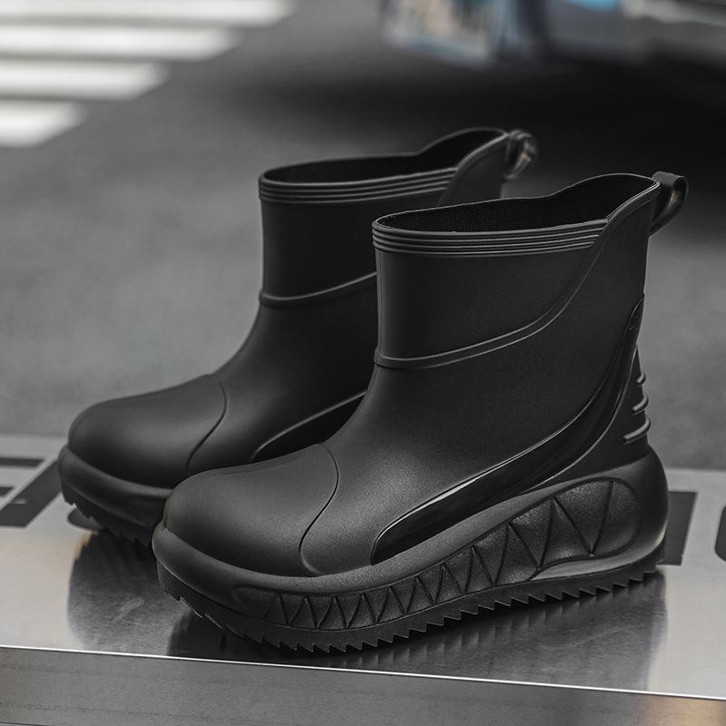 Men's Non-Slip, Wear-Resistant Rain Boots with Thick Soles for Outdoor, Fishing, and Casual Use