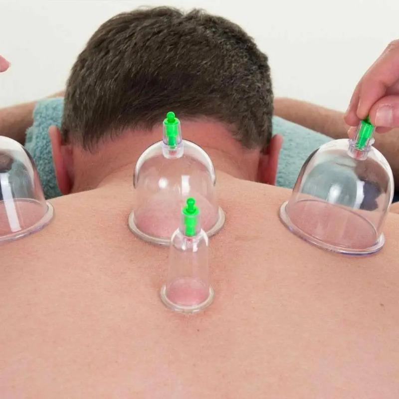 6/12pcs Aspirating Cupping Device Household Vacuum Cupping Set for Body Massage Relaxation Manual Suction Cup Kit Health Gifts