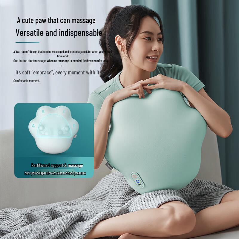 Philips Wireless Heated Kneading Back Massager Pillow