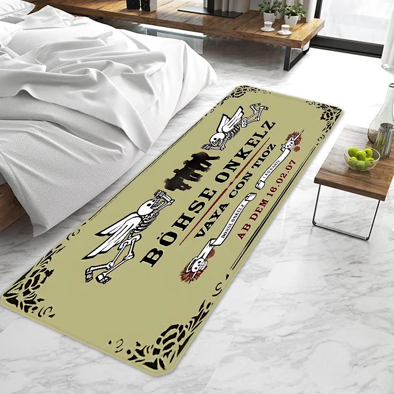 Bohse Onkelz Fußmatte Eingang Fußmatte Rutschfest Waschbar Küchenteppich Wohnzimmer Flur Teppiche Fußmatten Badezimmer Bad 40x60cm black