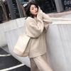 Lazy Style Loose Women's Sweater Autumn Winter Outer Wear Versatile Pullover Crew Neck Base Layer Thickened Knitwear