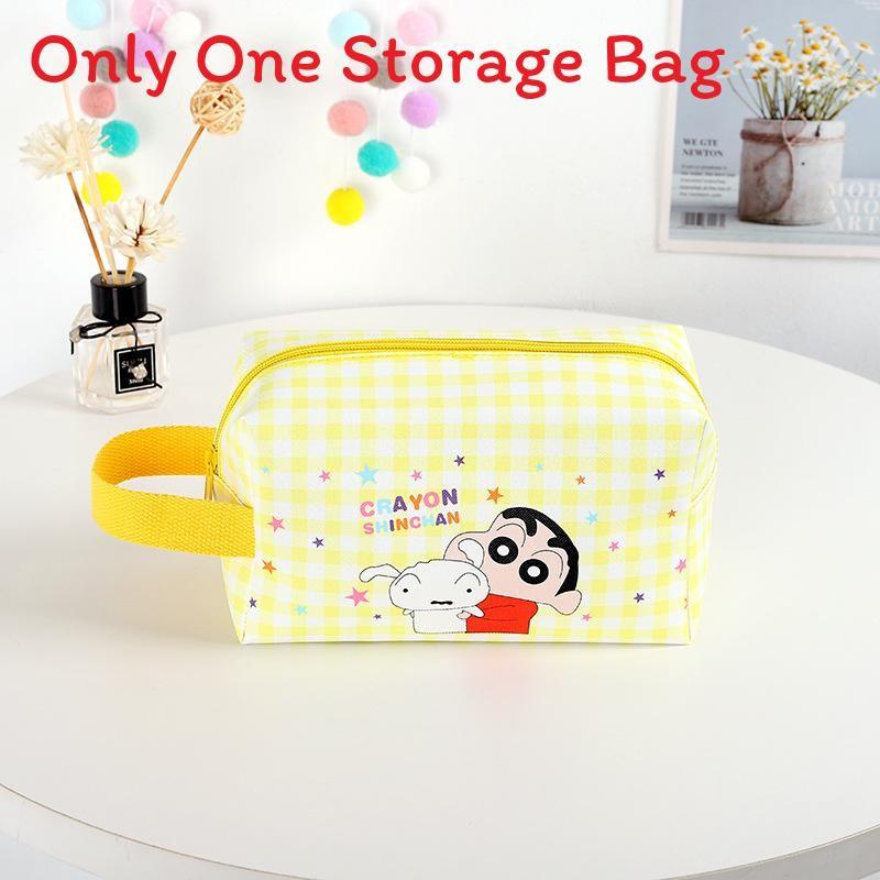 Cute Cartoon Shin Chan Series Pu Stylish Makeup Bag For Students Travelers And