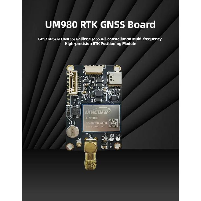 UM980 RTK GNSS Module Multi-Band GPS/BDS/GLONASS/Galileo for Drones Surveying High Accuracy Base Rover Replacement for ZED-F9P