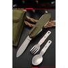 7 In 1 Multifunctional Outdoor Cutlery Portable Knife Spoon Fork Opener Can Opener Picnic Camping Hiking Trip Foldable Cutlery