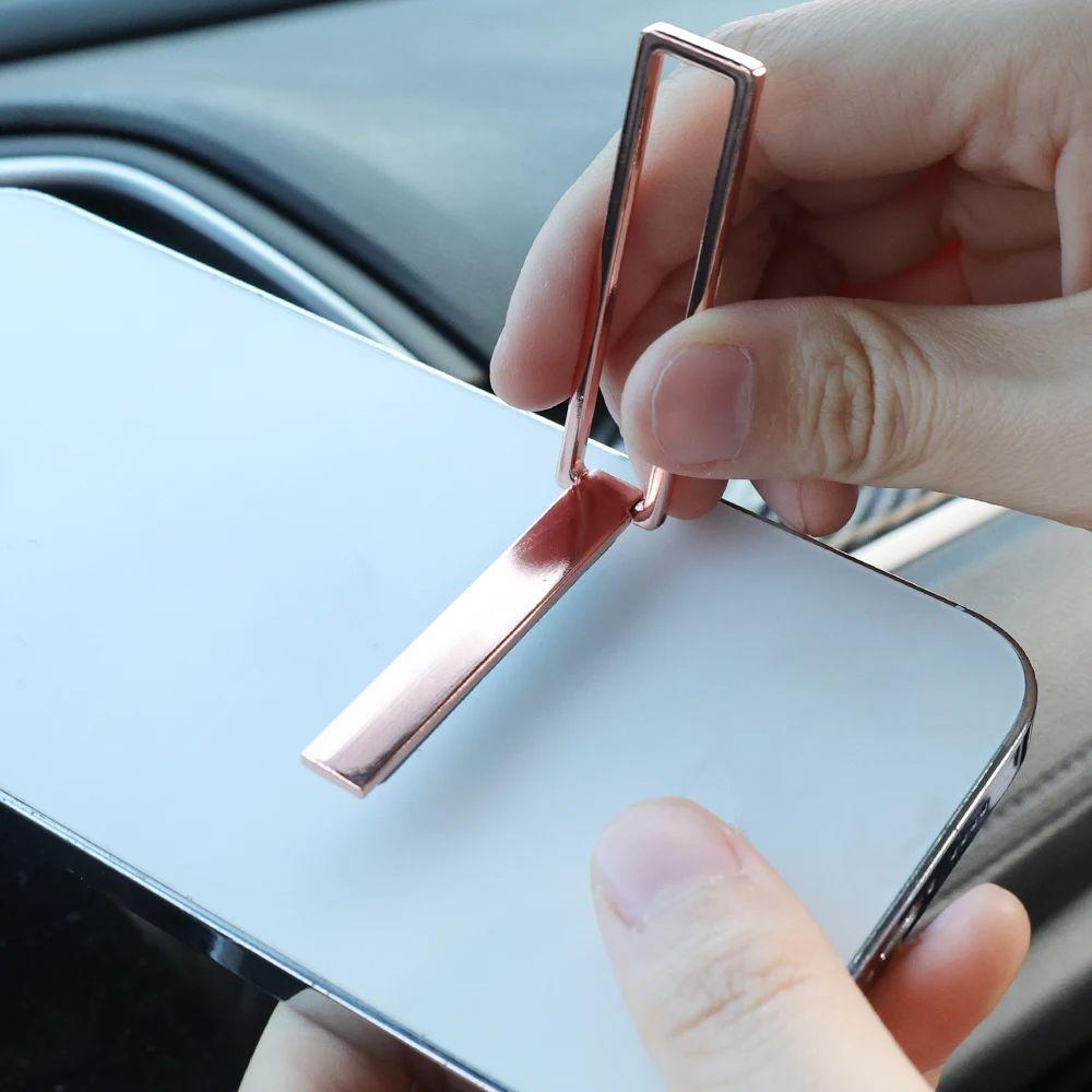 Zinc Alloy Phone Holder Ultra Thin Support Frame Creative Back Sticker Bracket  Universal