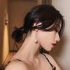 Cercei Dama Minimalist Long Pearl Earrings, I Love Pearls Theme, Gold Color, Elegant Fashion Jewelry EFAYN