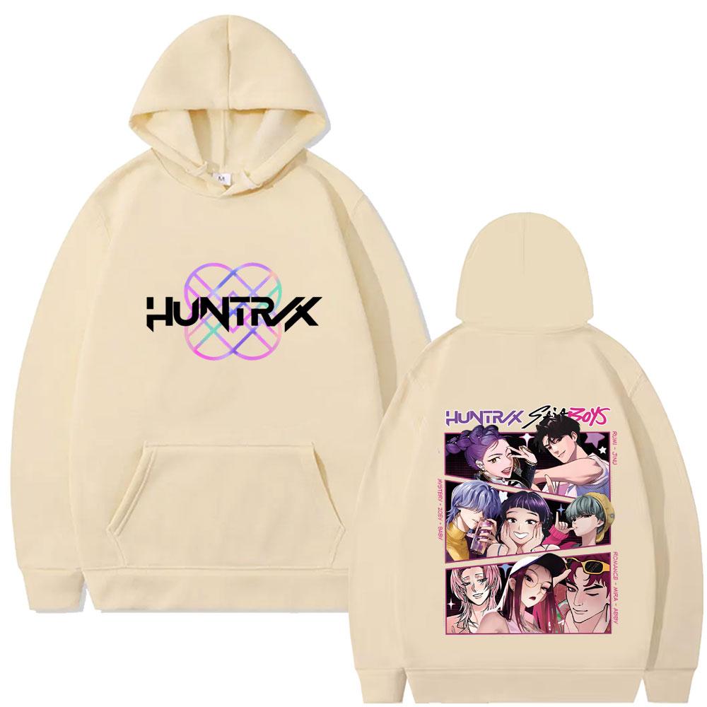 Movie KPop Demon Hunters Rumi Mira Zoey and Saja Boys Graphic Hoodie Men Women Cartoon Fashion Trend Oversized Hooded