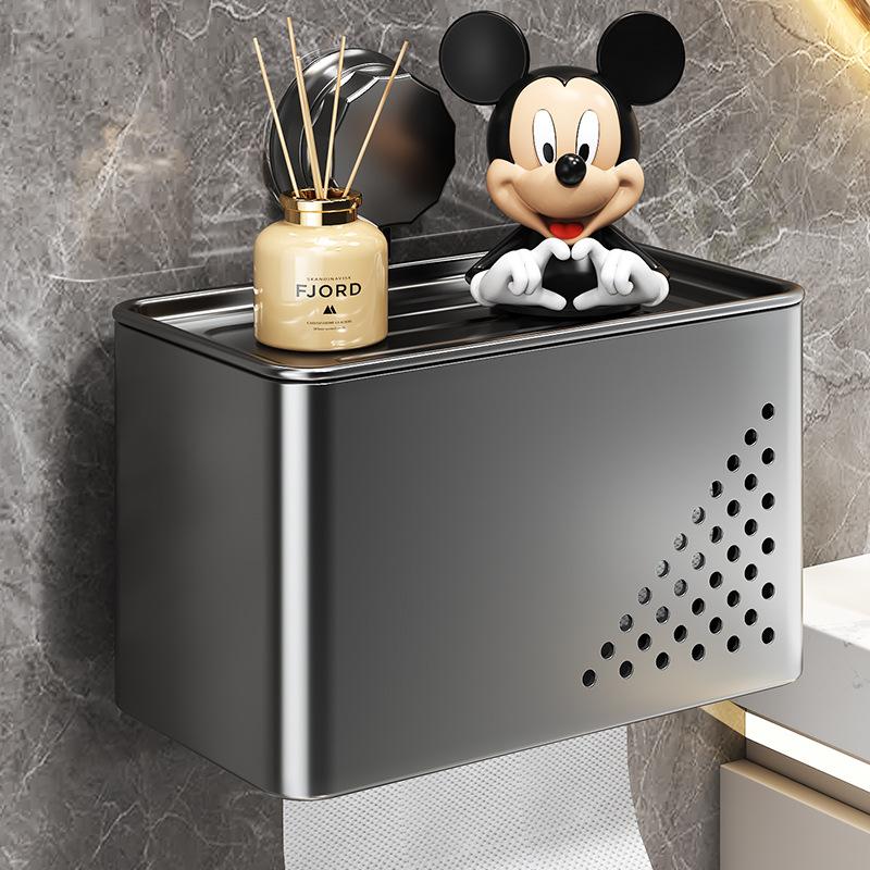 Toiletten-Saugnapf-Taschentuchbox Toilettenpapier Wandmontierter wasserdichter Papierrollen-Toilettenpapier-Aufbewahrungsrollenhalter