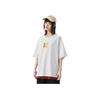 Li Ning Sports Fashion Series Letter Print Loose Round Neck Short Sleeve T-Shirt Women Tops White AHSP216-4