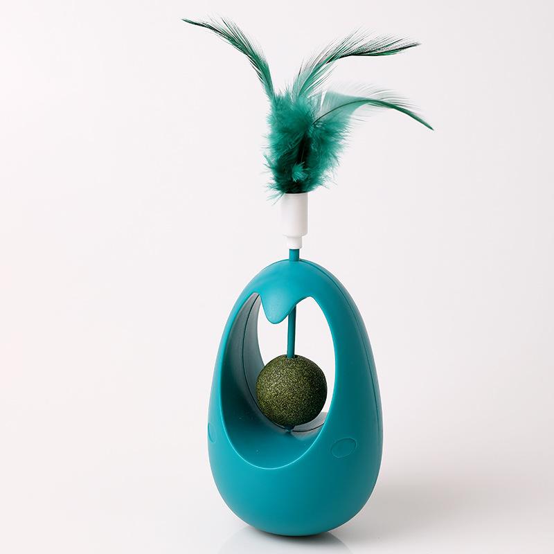 

Feather Unbreakable Doll, Cat Heart Treasure, Scratch-resistant Pear-shaped Pendulum, Catnip Ball, Cat Boredom Toy Boxed чернил синий