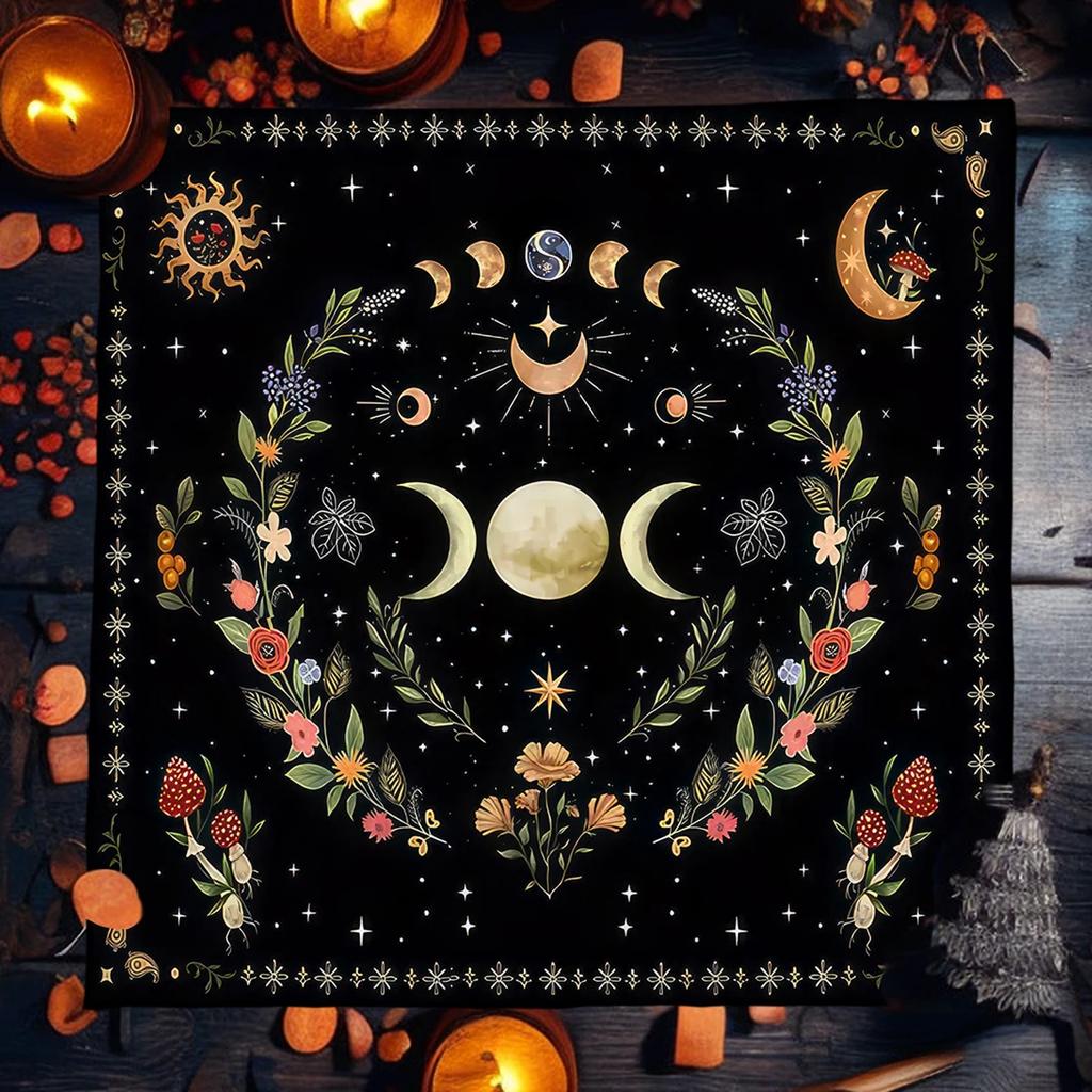 Tree of Life Tarot Card Tablecloth Divination Altar Cloth Tarot Mat Board Game Card Pad Home Decor Spiritual Oracle Card Pad