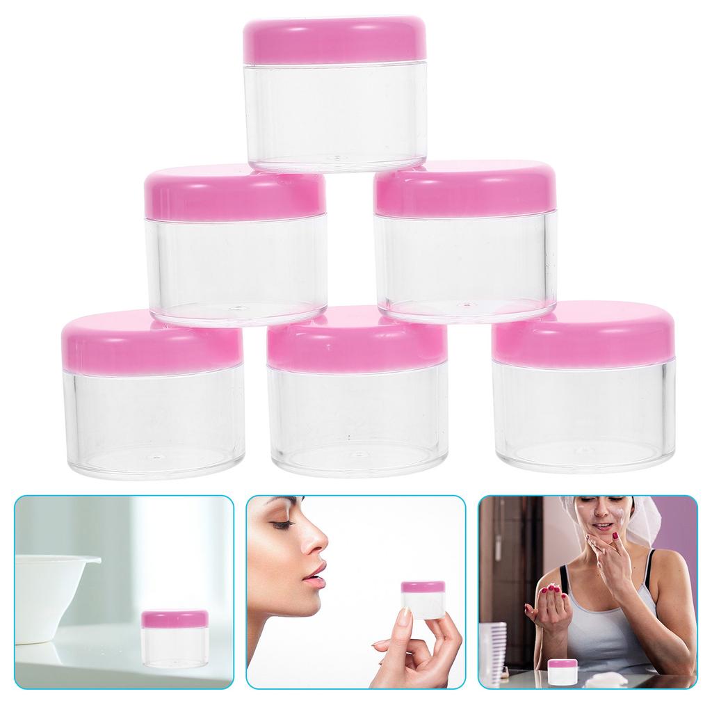 12Pcs Refillable Containers Leak-Proof Small Travel Cream Jars Portable Lightweight Lotion Dispenser for Face