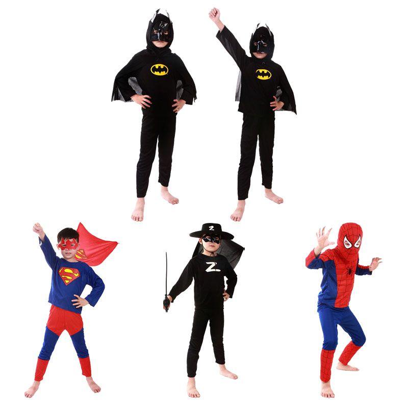 Spiderman Kids Superhero Cosplay Costume Children Clothing Sets Long Sleeve