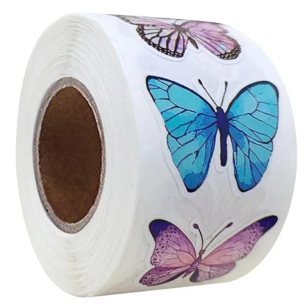 Butterfly Flower Decorative Stickers Flower Creative Craft Supplies Butterfly Stickers 2.5cm Diameter Ample Supply