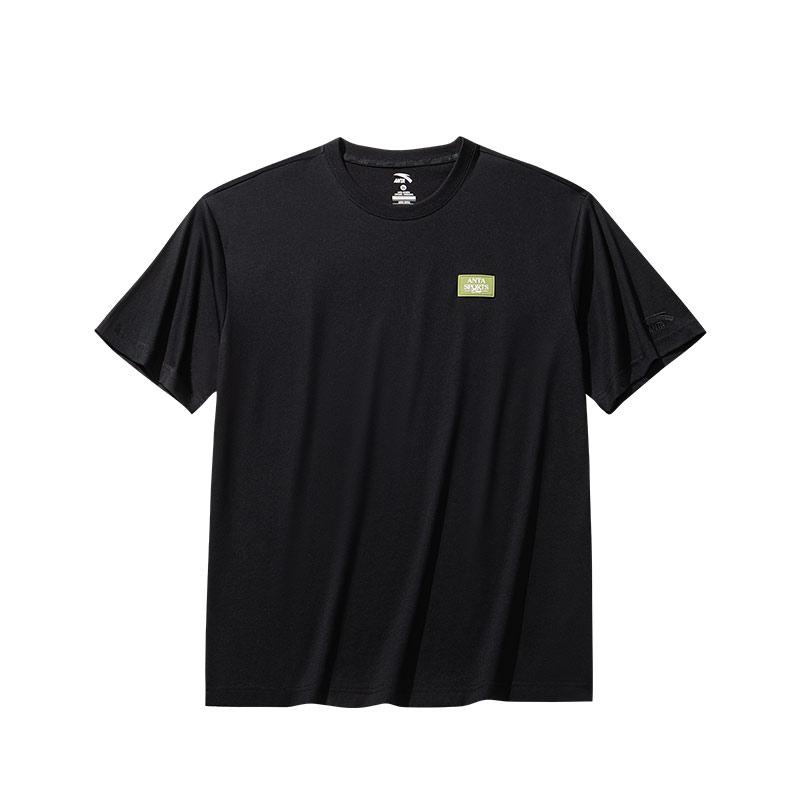 

Anta Comfortable Simple Versatile Loose Casual Letter Short Sleeve T-Shirt Men Tops Basic-Black 152528127-3 M