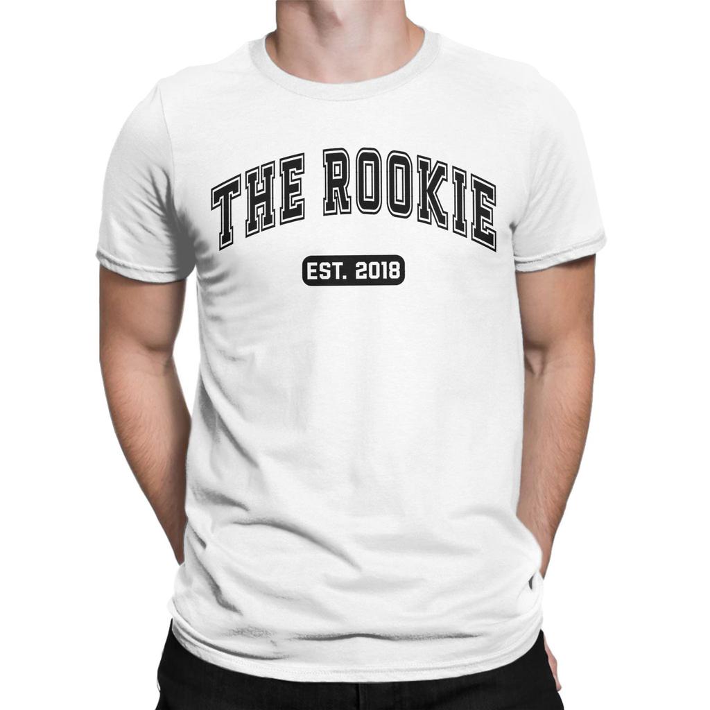THE ROOKIE EST. 2018 TV Show T-Shirts Men  Fun 100% Cotton Tees Crew Neck Short Sleeve T Shirt Gift Idea Tops