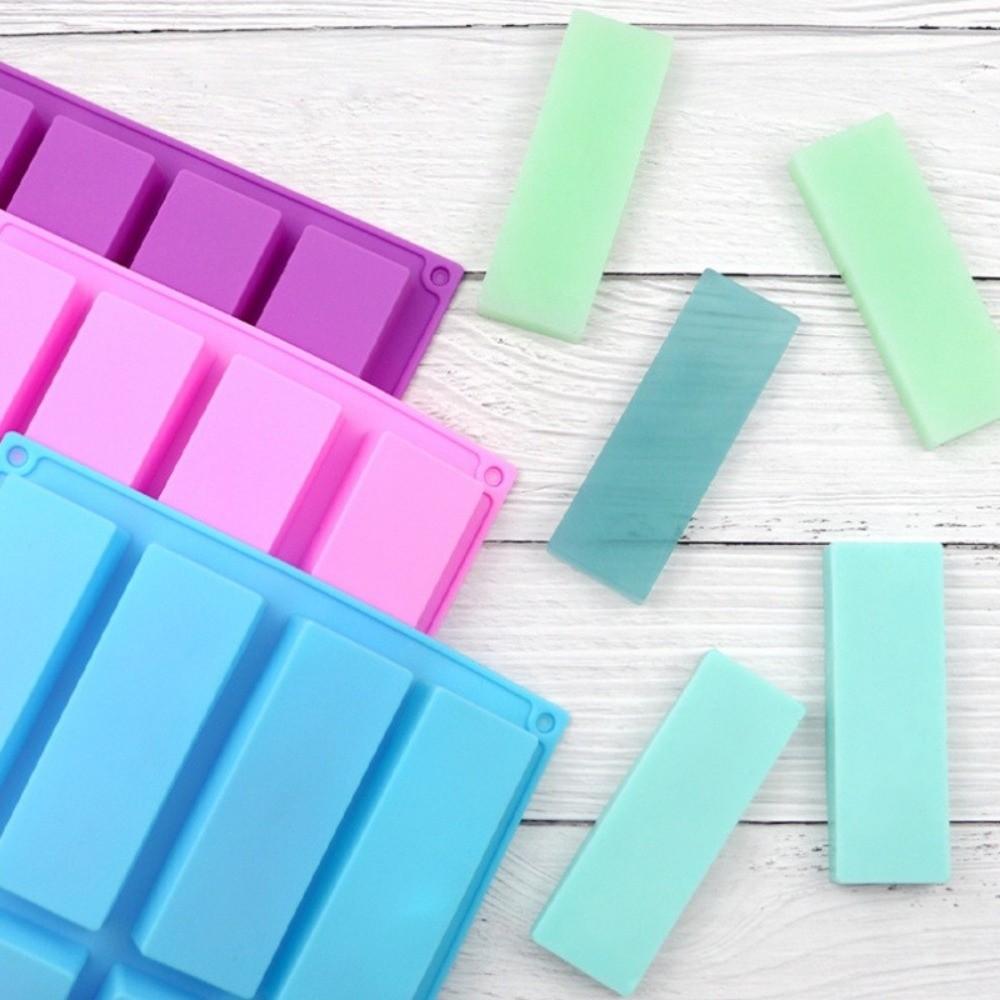 Rectangle Silicone Candy Mold DIY Silicone Ice Cube Tray Granola Bar Pan  for Baking Energy Bars