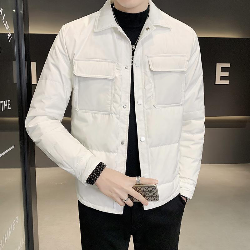 

Легкий пуховик мужской 2025 осень/зима новый повседневный рабочий короткий универсальный с лацканами красивый мужской 5XL