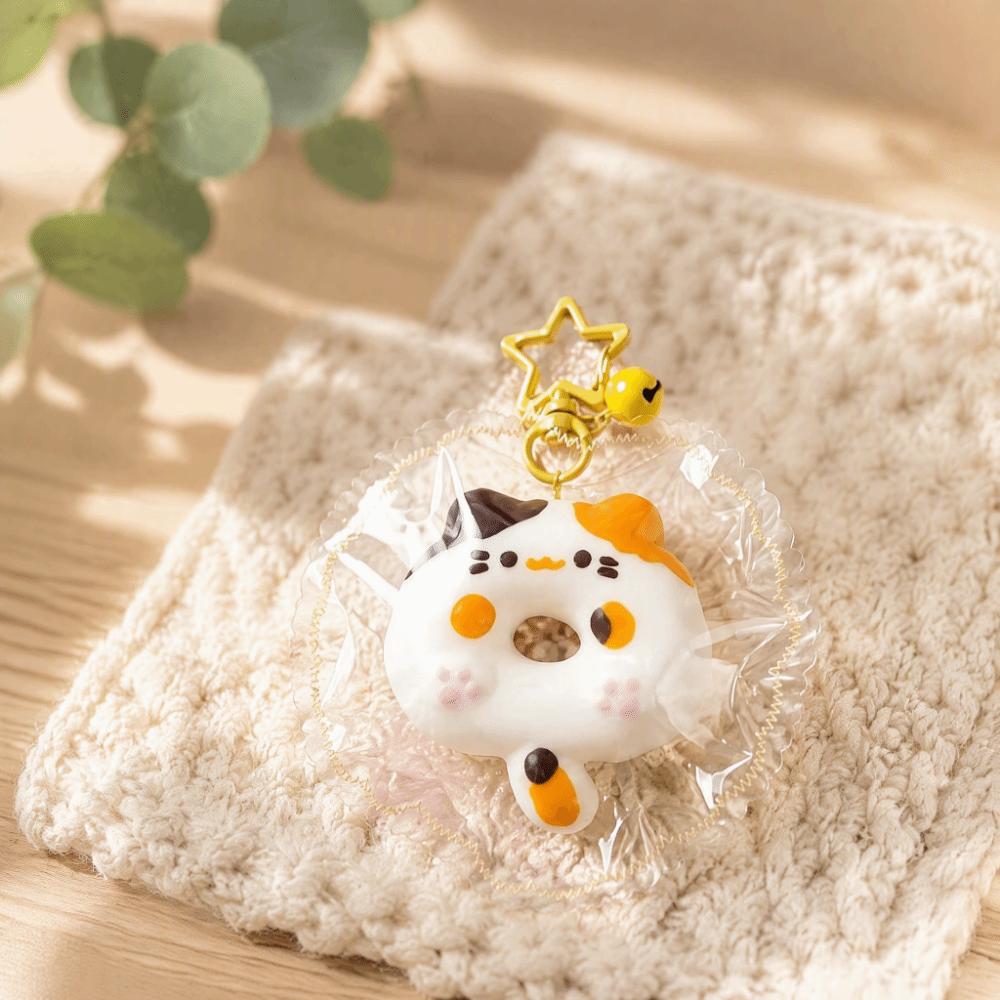 Food-Grade Silicone Cat Shape Squeeze Keychain Kitty Fidget Toy Squishy Pendant Hand Relaxation