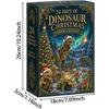 2D Flat Dinosaur Park Christmas Countdown Calendar with 24 Surprise Figures Christmas Advent Calendar for Halloween Christmas