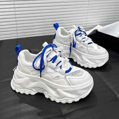 Καλοκαιρινή νέα κορεατική πλατφόρμα Clunky sneakers από καουτσούκ λουστρίνι με πλέγμα παπούτσια Mesh Fashion Casual αθλητικά γυναικεία παπούτσια