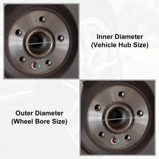 4pcs Plastic 67.1mm to 56.1mm Car Hub Centric Rings Wheel Bore Center Spacer