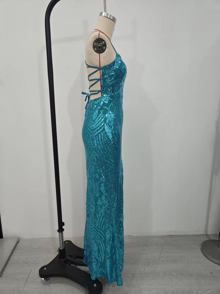 Elegantes One-Shoulder Pailletten-Abendkleid mit Schlitz - Erhältlich in 3 Farben