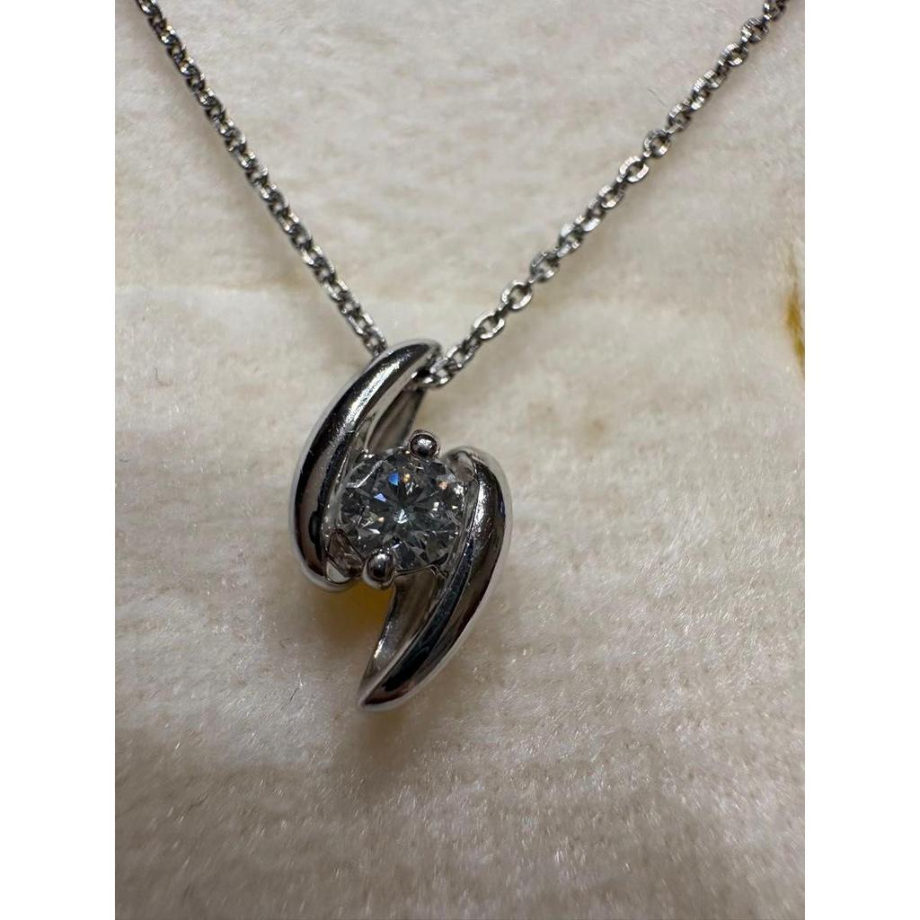 Used Jewelry Tsutsumi Diamond Necklace Top Platinum