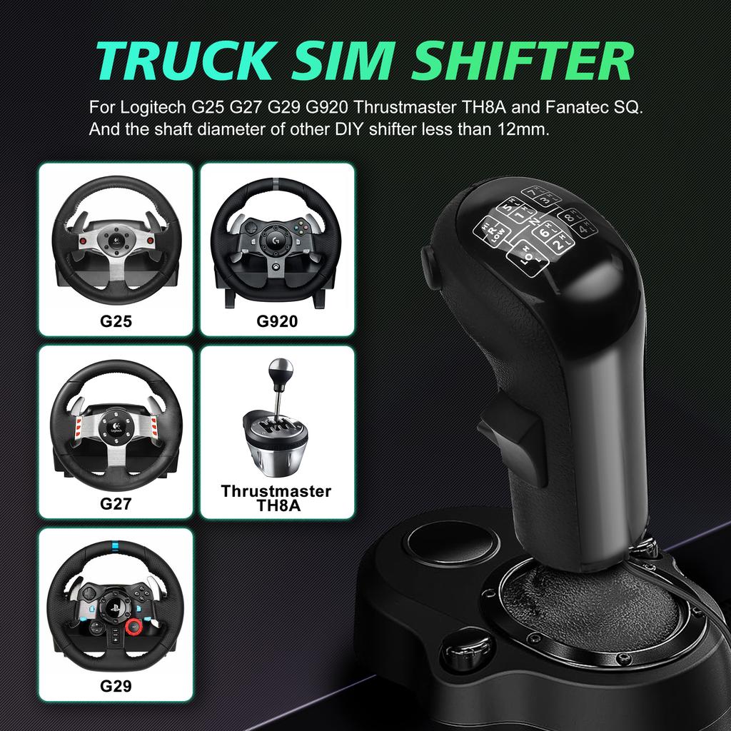 PC USB Shifter Knob For Logitech G29 G27 G25 G923 Thrustmaster TH8A High Low Gear Simulator PC USB Gearshift Knob For ATS ETS2