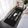 Floor Mat GYM Exercise Time Non-slip Foot Rug for Entryway Hallway Carpet Kitchen Water Adsorbed Rugs Bedside Mats Home Decor