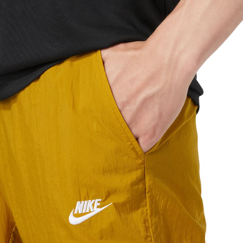 Nike Embroidered Logo Sport Casual Pants Men Bottoms Yellow FB7407-716