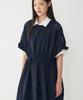 STUDIO TOMBOY Backless See-Through Check Dress_Dark Navy 9106241204