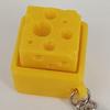 1/2/3/5Pcs 3D Printed Cheese Fidget Relief Cheese Keyboard Keychain Stress Decompression Button Clicker Sensory Fidget Toy