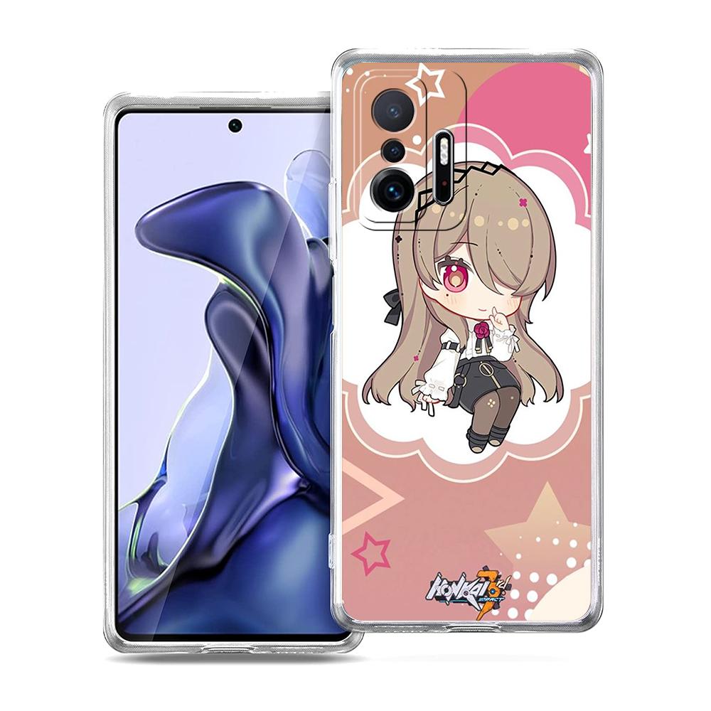 Cute Honkai Impact 3rd Game Phone Case For Xiaomi 14 13 12 Lite Mi 11 11X 13T 12T For Poco X5 X4 X3 NFC F5 F4 M4 Pro 5G Cover