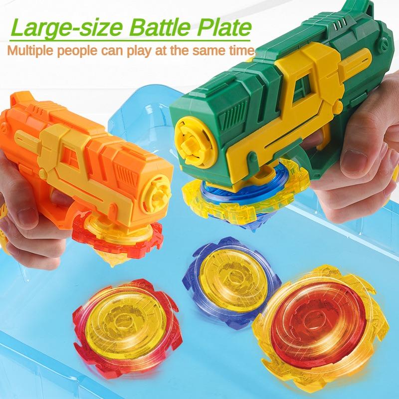 Glowing Gyro-launching Pistol Funny Long-lasting Dual Mode Flashing Spinning Top Outdoor Play With Friends Toys for Boy Gifts