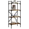 VidaXL Bibliothèque à 4 niveaux chêne fumé 56x31,5x138,5 cm 833340