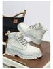 Men's High-Top Yellow Retro Martin Boots - Waterproof, Height-Increasing Casual Work Boots