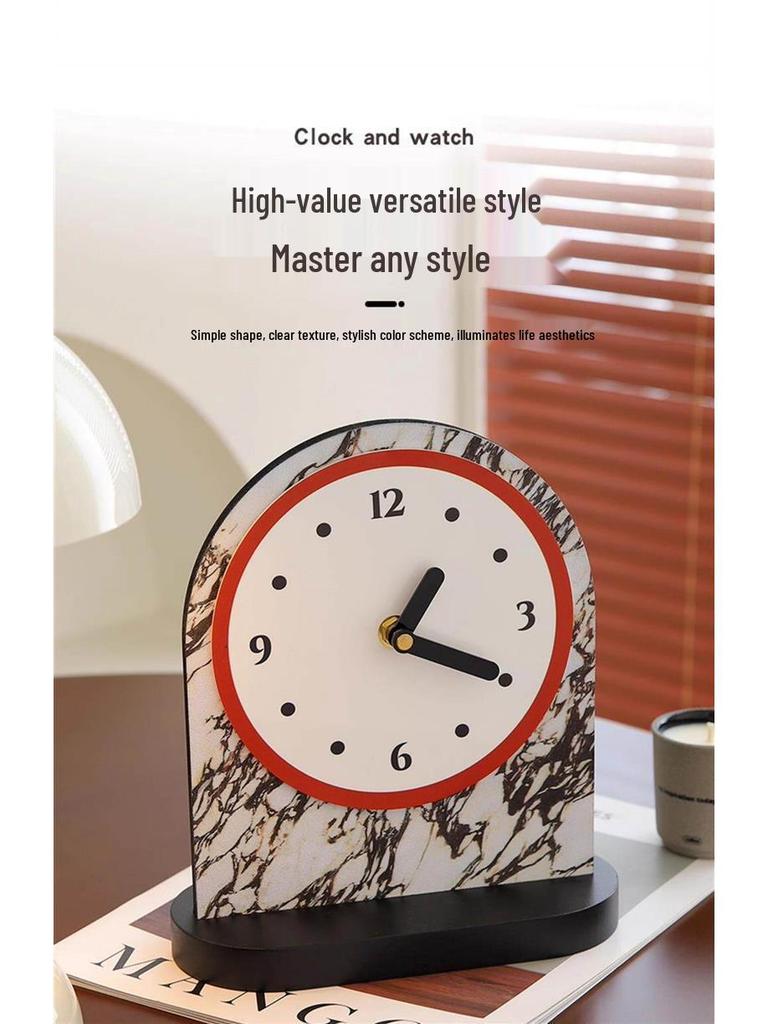 Elegant Digital Desktop Alarm Clock with Display and Tabletop Ornament