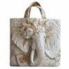 Sac fourre-tout matelassé vintage léger motifs imprimés 3D Sac à bandoulière grande capacité Coton Sac à main de voyage Accessoire pour femme