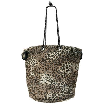 LITE Round Bucket Pouch Leopard Print C-189(410)