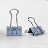 20pcs/pack Smiley Long Tail Clip, 19mm Cute and Creative Macaron Colored Metal Hollow Ticket Clip