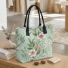  Floral Printed Tote Bag Large Capacity Canvas Shoulder Bag for Daily Use