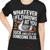 Funny Duck T Shirt Sarcastic Humor Coworker Witty Life Advice Pun Cool Sunglasses Vintage Slightly Soft Stretched